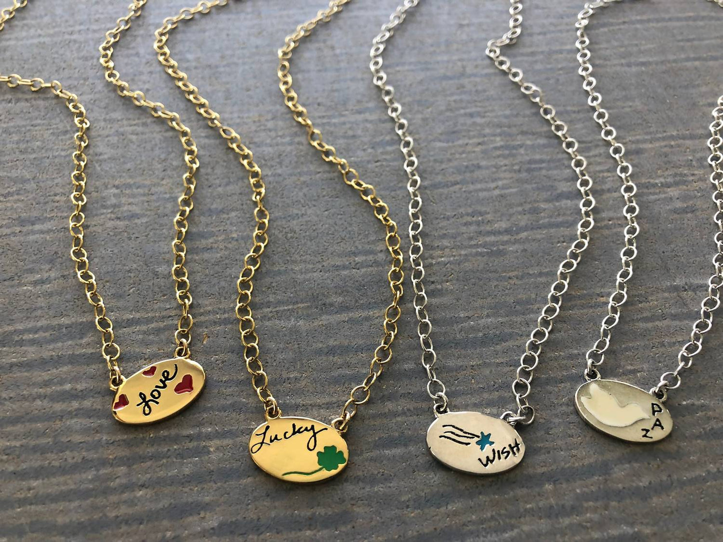 Jessica Elliot - Women's Enamel Oval Necklace - Paz