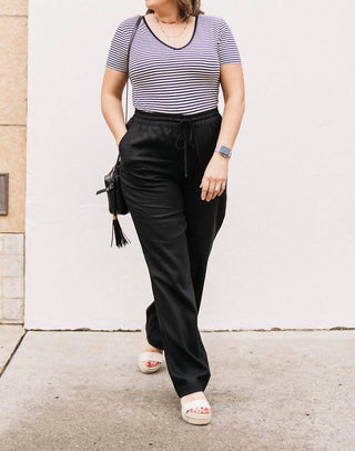 Steve Madden - Linen Blend Straight Leg Pants