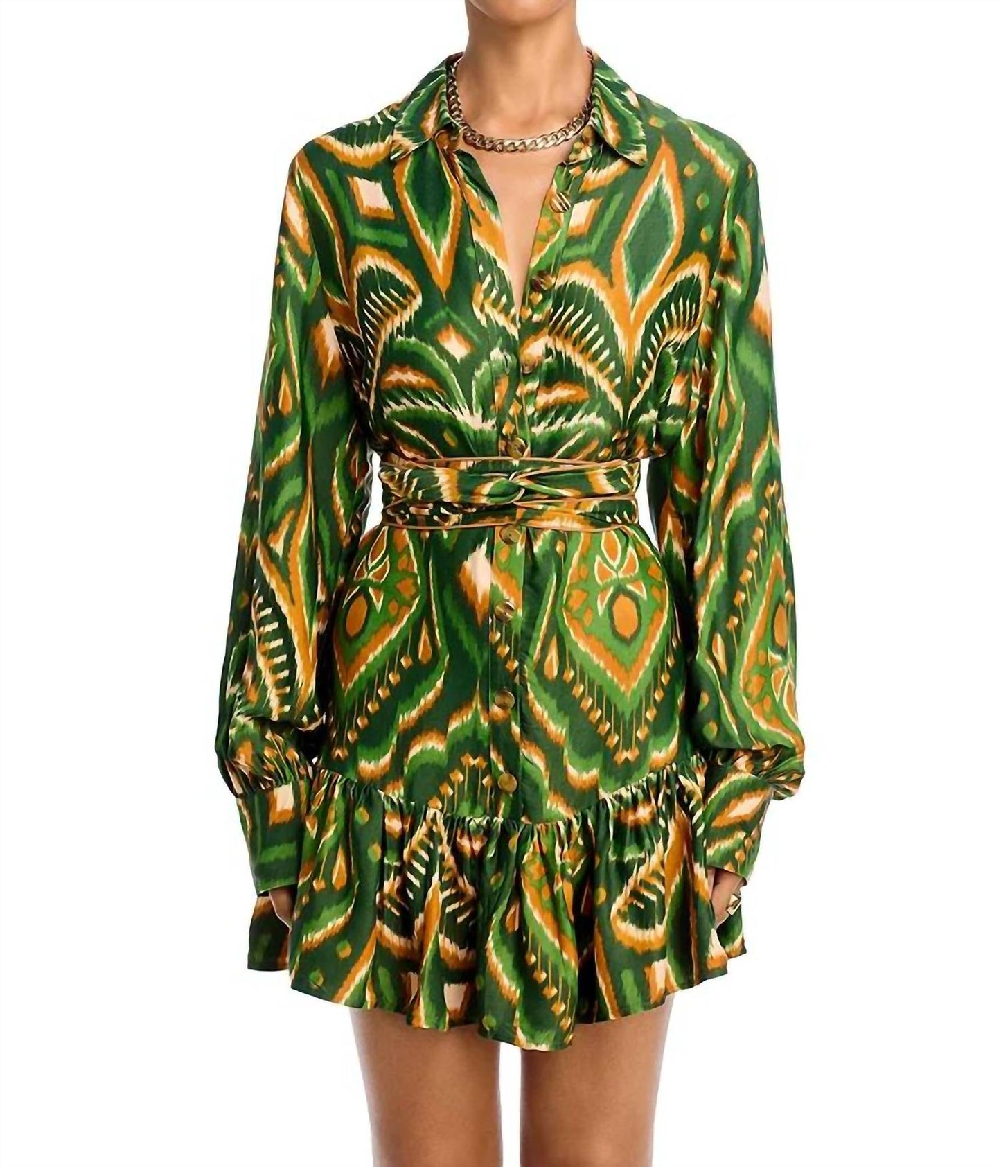 Farm Rio - Pineapple Ikat Mini Dress