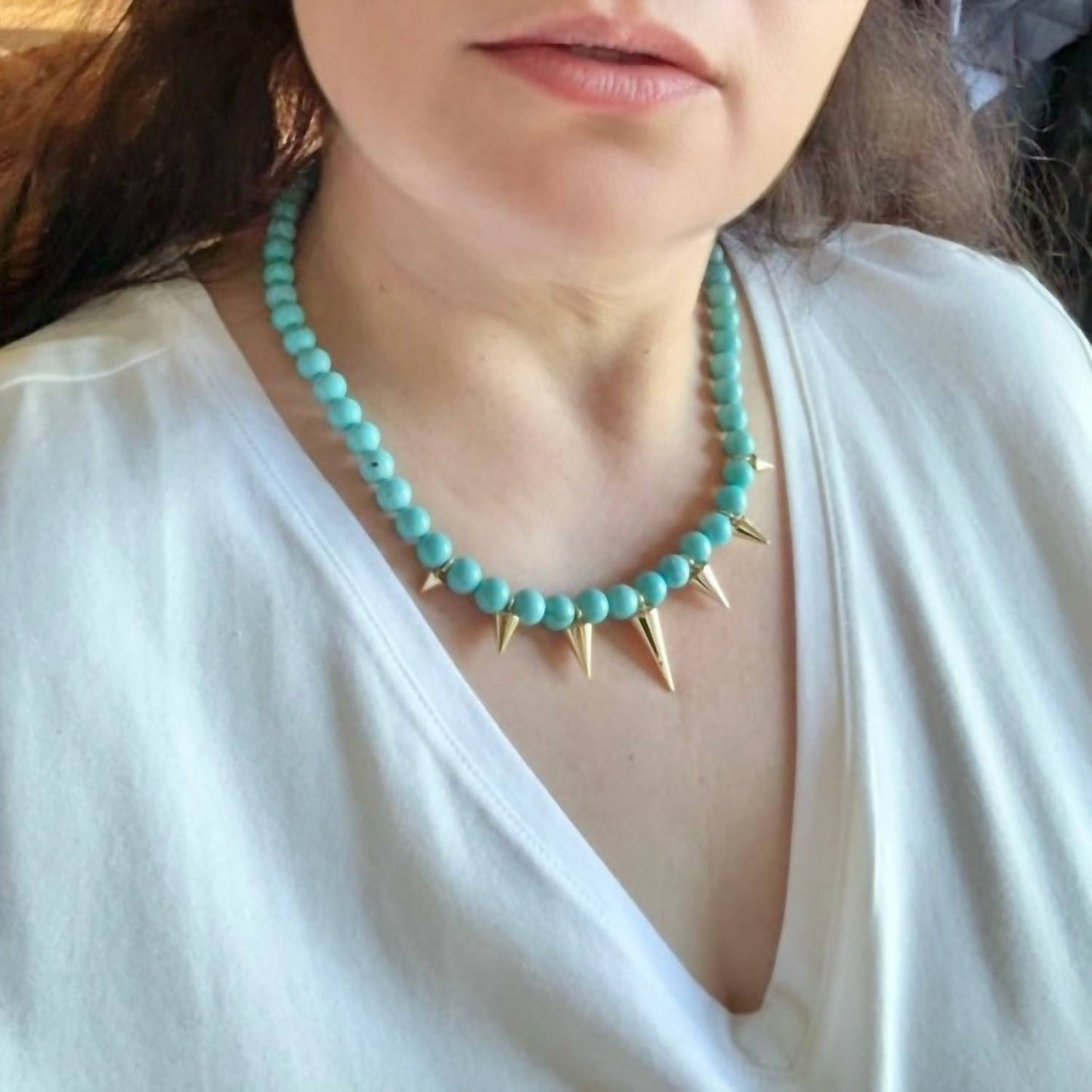 Jagged Halo Jewelry - Women's Jolene Bead Spike Necklace