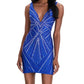 Ashleylauren - V-neck Cocktail Dress