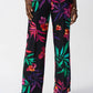 Joseph Ribkoff - Tropical Print Wide Leg Pants