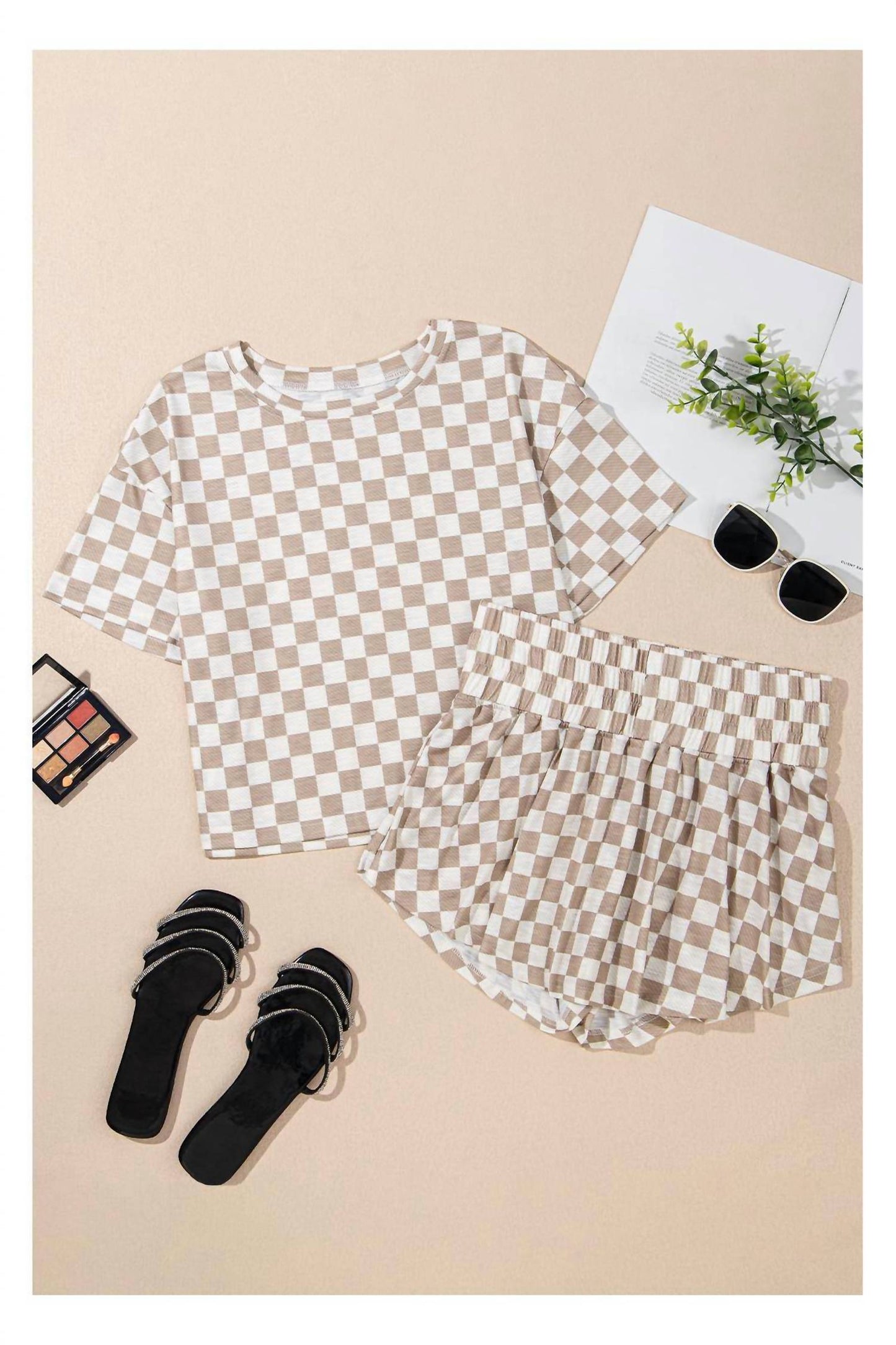 Aapparella - Checkerboard Skort Set