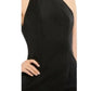 Ieena For Mac Duggal - Open Back Jewel Neck Halter Midi Dress
