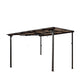 Wall Mounted Outdoor Pergola Gazebo, Heavy Duty Metal Awning With Roof