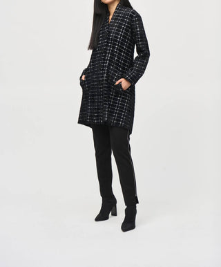 Joseph Ribkoff - Bohemian Windowpane Blend Coat