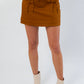 Aureum - Chai Twill Bow-detail Mini Skirt