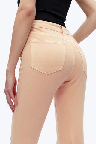 Bayeas - High Rise Vintage Crop Flare Denim Jeans