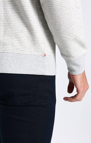 Jachs New York - Striped Sustainable Fleece Crewneck Sweatshirt