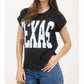 Blu Pepper - Texas Black Ribbed Graphic Tee