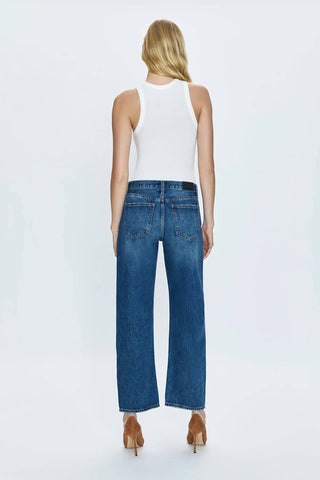 Pistola - Lexi Mid Rise Bowed Straight Jeans