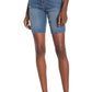 7 For All Mankind - High Rise Raw Hem Bermuda Denim Short