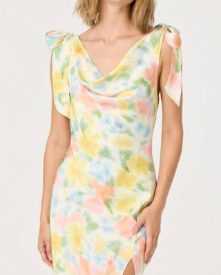 Astr - Allexina Front Thigh Slit Maxi Dress