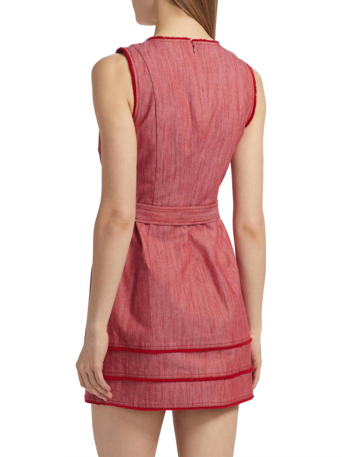 Cinq A Sept - Mindie Cotton Denim Tie-waist Mini Dress