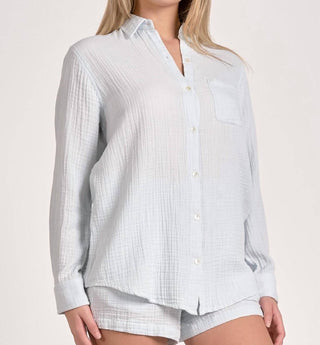 Elan - Gauze Button Down Shirt