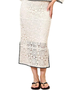 Apricot - Crochet Midi Skirt