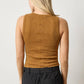 Lilla P - Rib Slub Side Pleat Tank Top