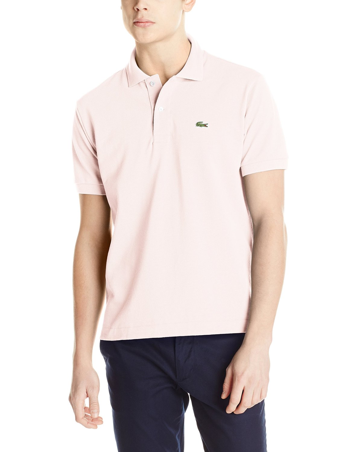 Lacoste Men's Classic Pique Short Sleeve Polo Shirt Pink Size 7