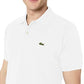 Lacoste Men's Classic Pique Cotton Short Sleeve Polo White Size Large