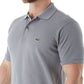 Lacoste Men's Classic Pique Short Sleeve Polo Gray Size 8
