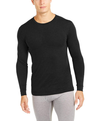 32 Degrees Heat Plus Extra Warm Mens Long Sleeve Crew Neck (Medium) Black