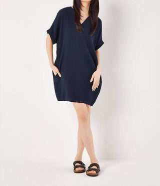 Apricot - Textured Cotton Oversized T-shirt Dress