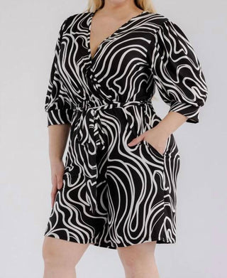 Karen T Design - Swirl Print Wrap Romper