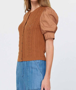 Current Air - Remi Mixed Media Top