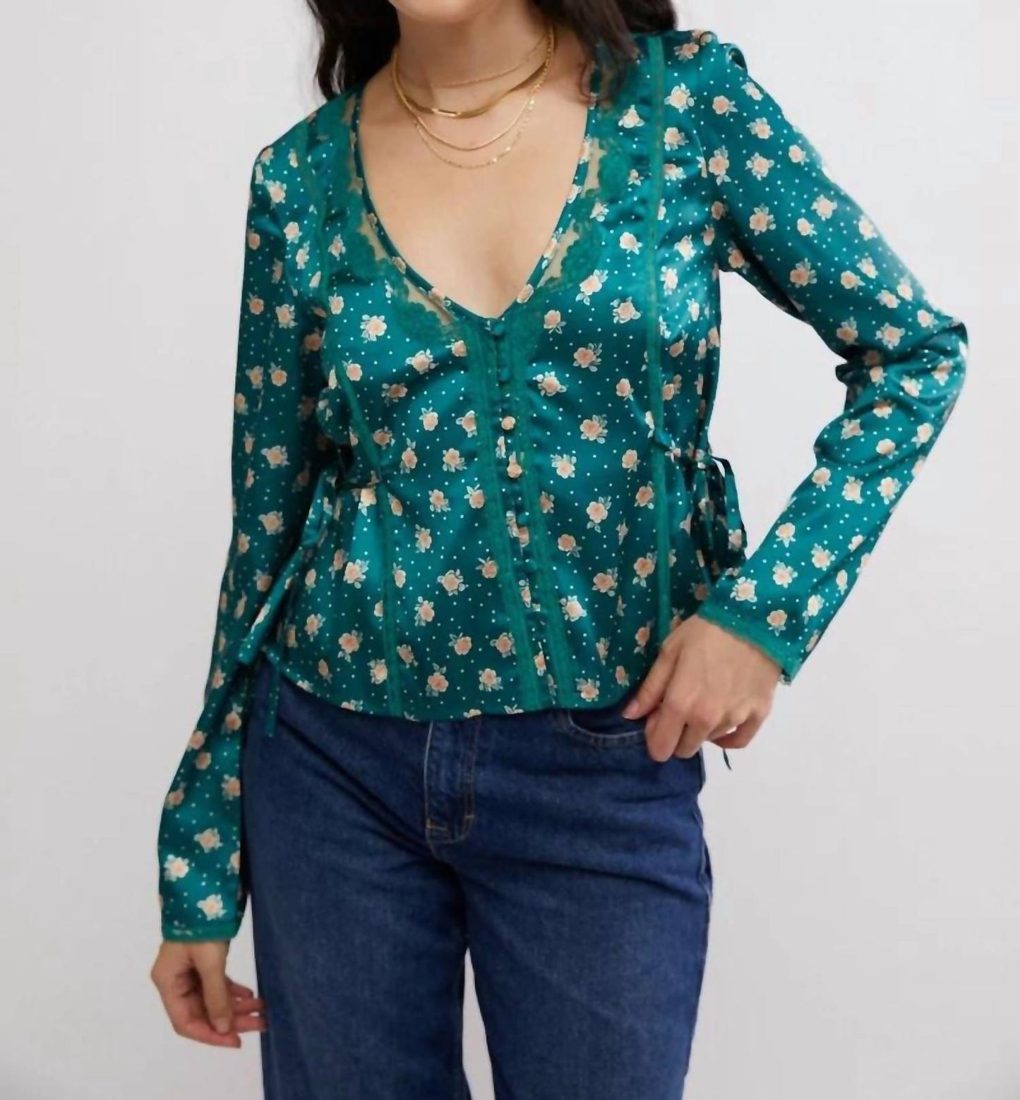 Free People - Field of Roses Blouse