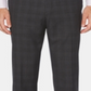 Perry Ellis Portfolio Men's Modern Fit Windowpane Plaid Dress Pants Gray Size 38X32
