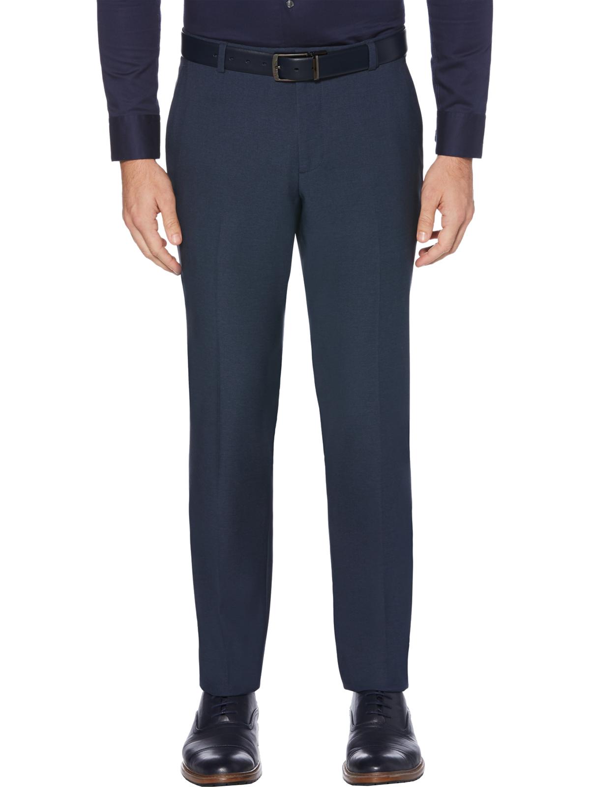 Perry Ellis Men's Slimmest Fit Flex Stretch Dress Pants Blue Size 32X32