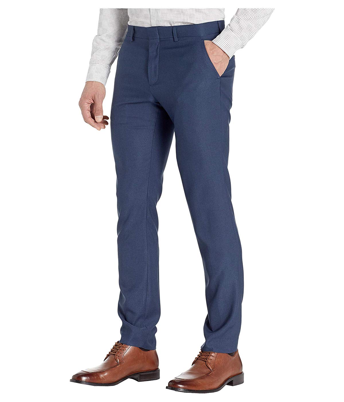 Perry Ellis Men's Slimmest Fit Flex Stretch Dress Pants Blue Size 32X32