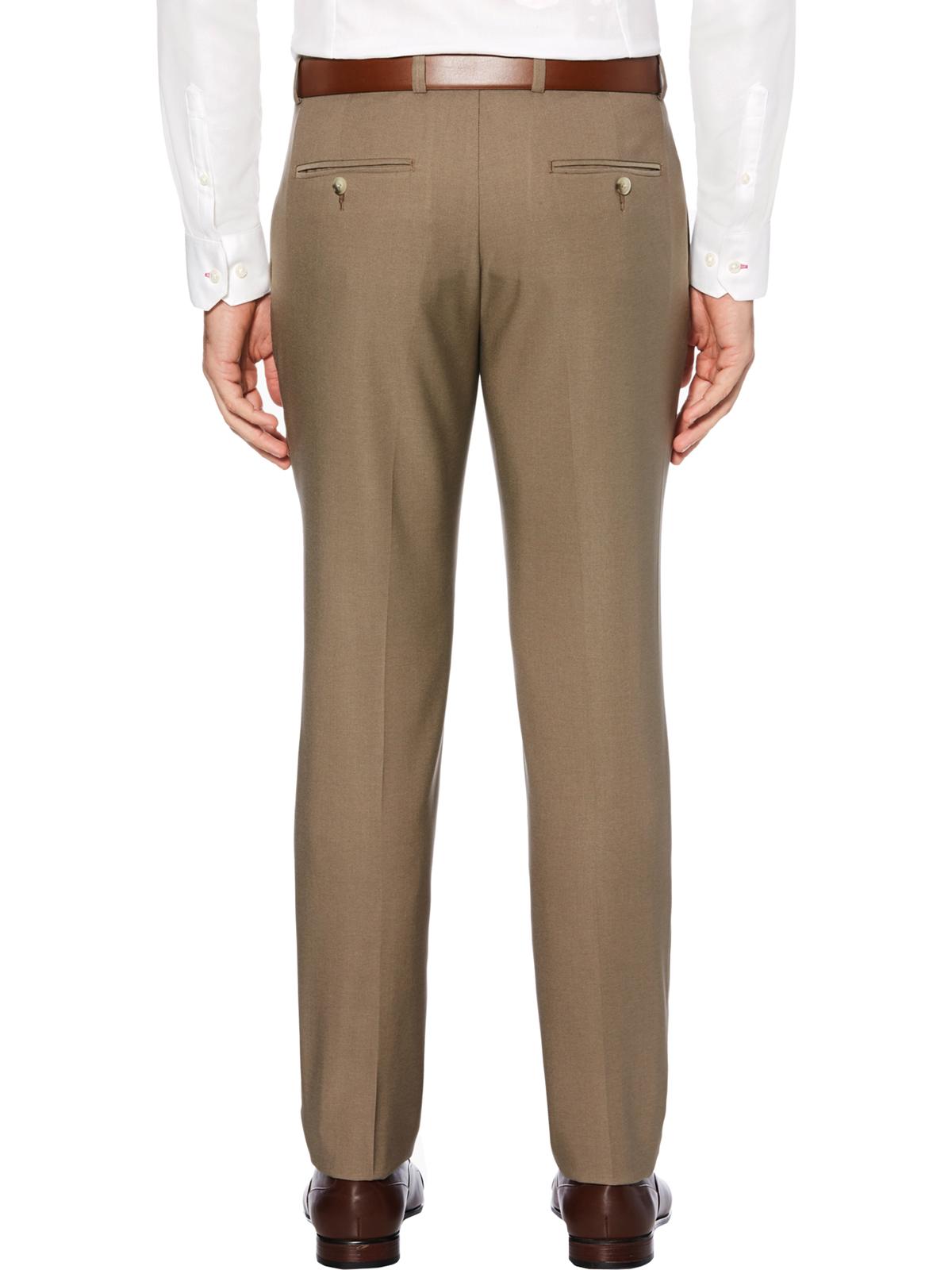 Perry Ellis Men's Extra Slim Fit Performance Stretch Dress Pants Brown Size 32X32