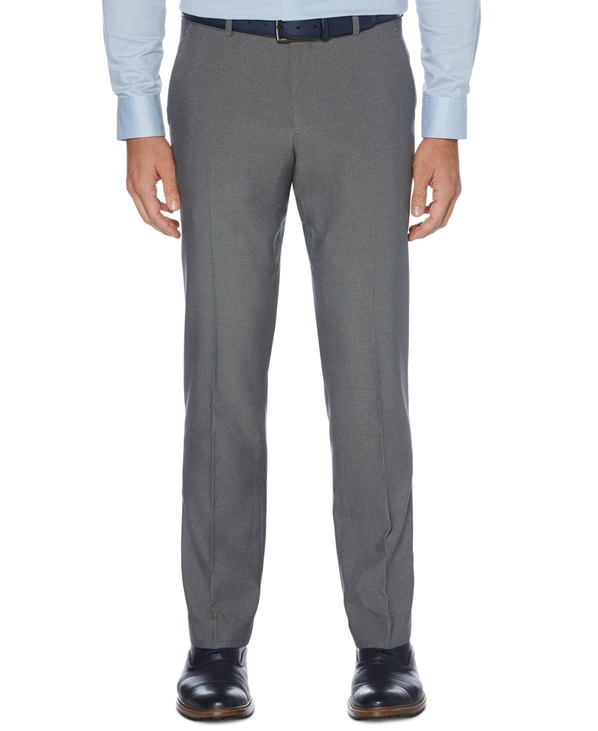 Perry Ellis Men's Modern Fit Performance Stretch Subtle Pattern Dress Pants Gray Size 42X30