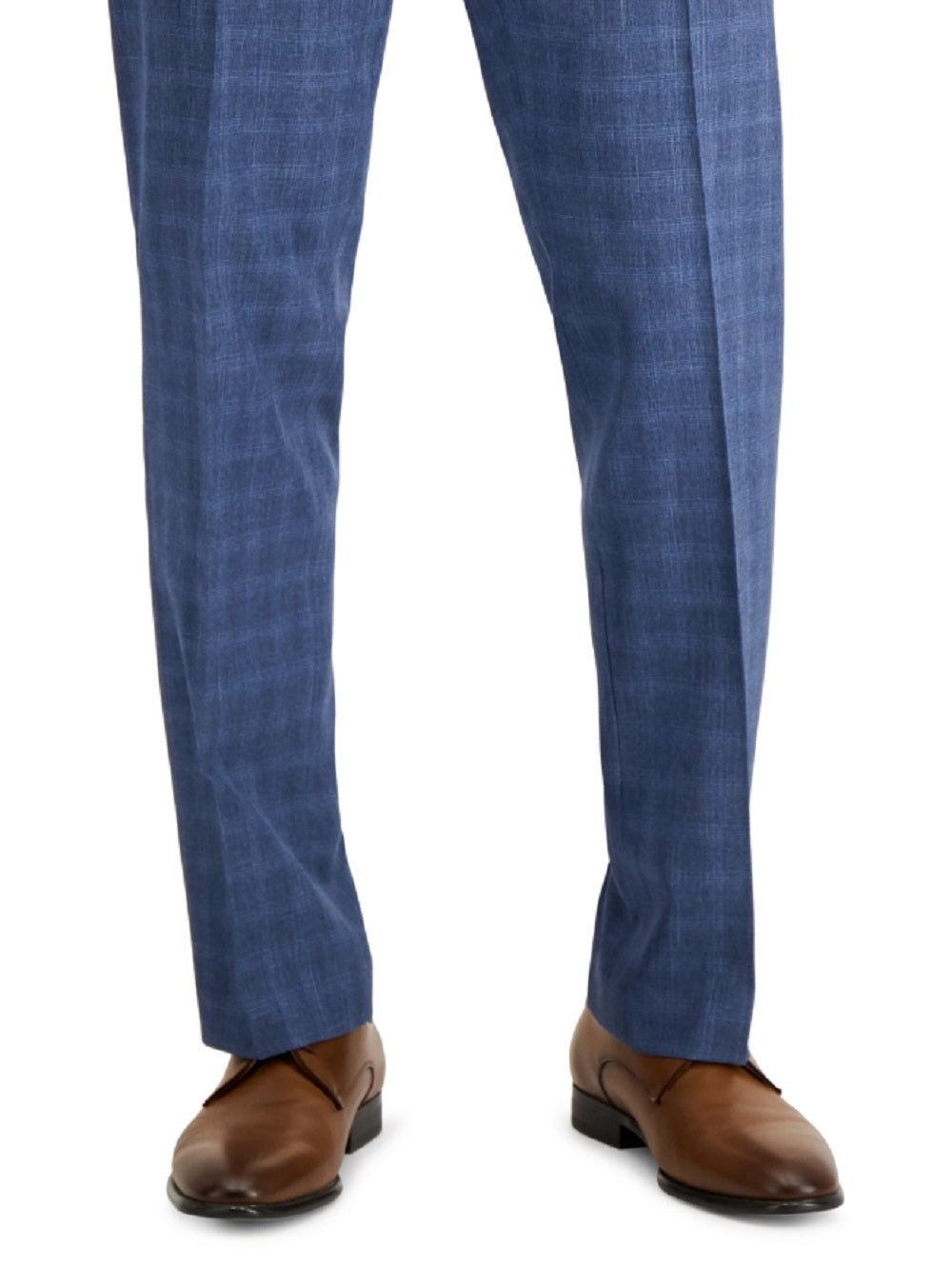 Perry Ellis Men's Modern Fit Subtle Check Performance Dress Pants Blue Size 34X30