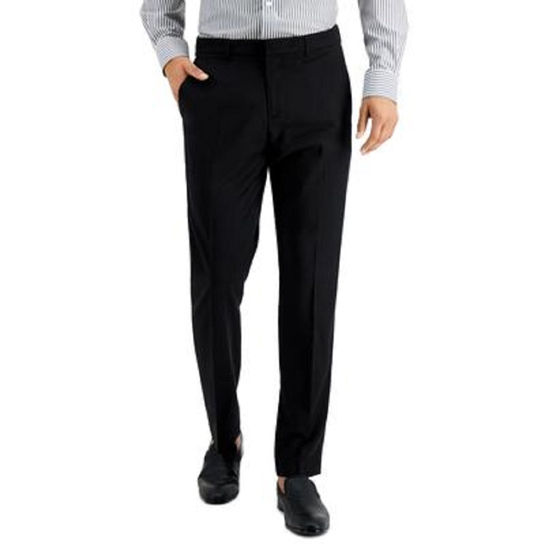 Perry Ellis Men's Slim Fit Non Iron Performance Stretch Heathered Dress Pants Black Size 33X30