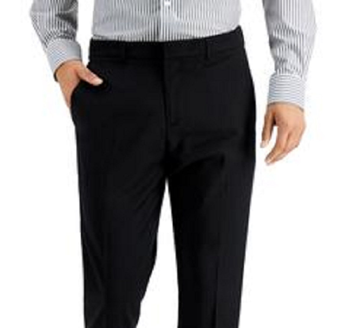 Perry Ellis Men's Slim Fit Non Iron Performance Stretch Heathered Dress Pants Black Size 33X30