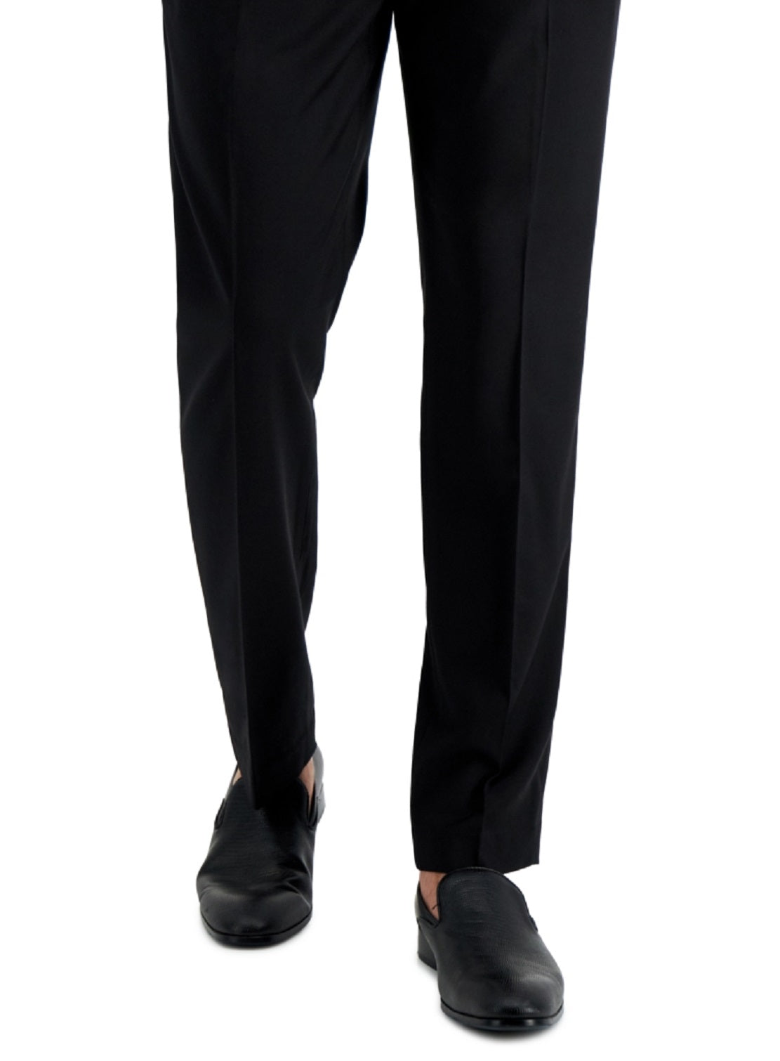 Perry Ellis Men's Slim Fit Non Iron Heathered Dress Pants Black Size 34X30