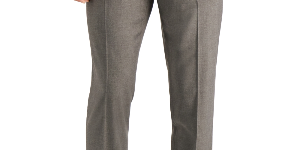 Perry Ellis Men's Slim Fit Non Iron Performance Stretch Heathered Dress Pants Green Size 30X30