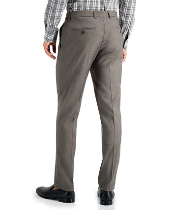 Perry Ellis Men's Slim Fit Non Iron Performance Stretch Heathered Dress Pants Gray Size 32X30