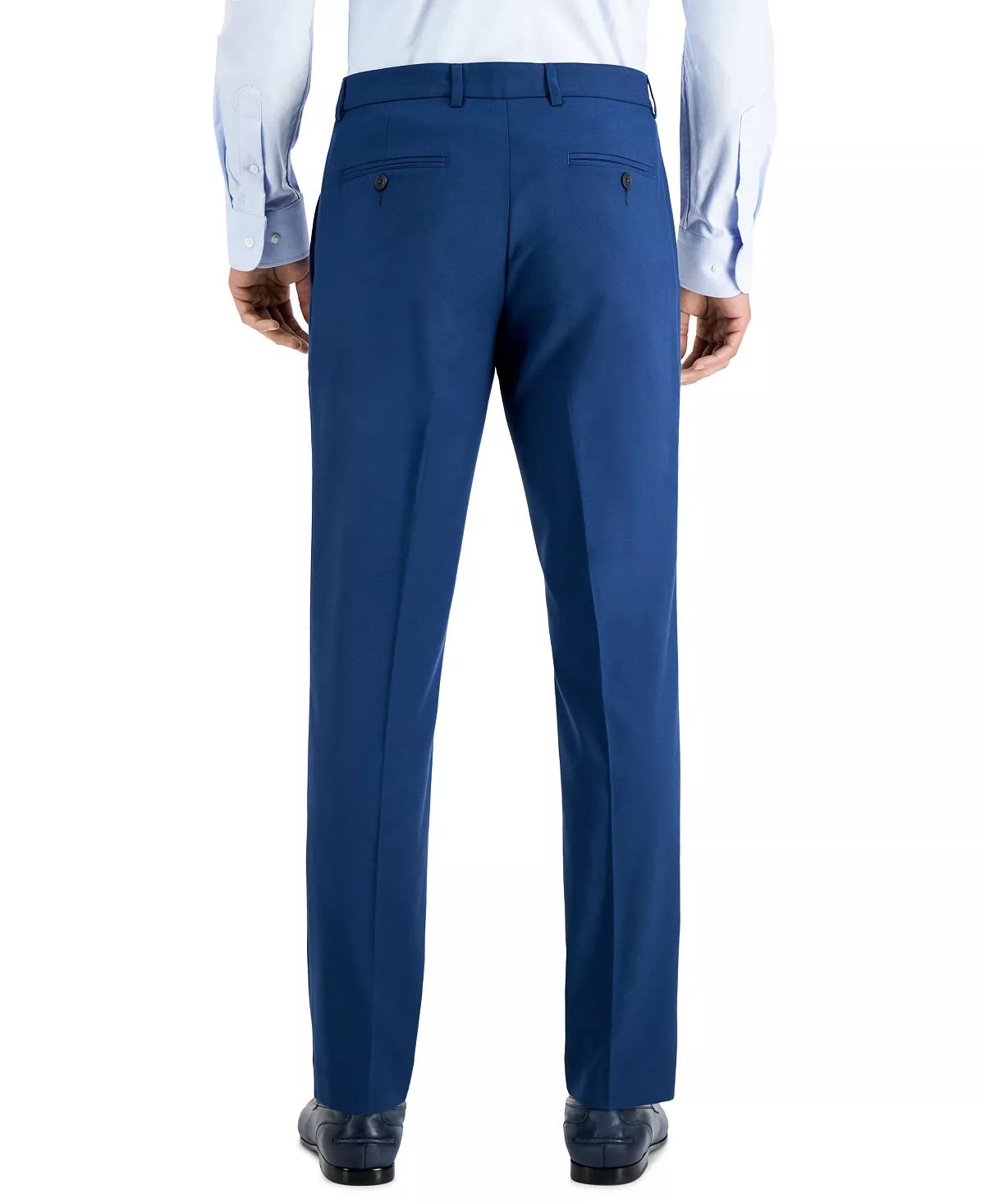 Perry Ellis Men's Slim Fit Non Iron Performance Stretch Heathered Dress Pants Blue Size 32X32