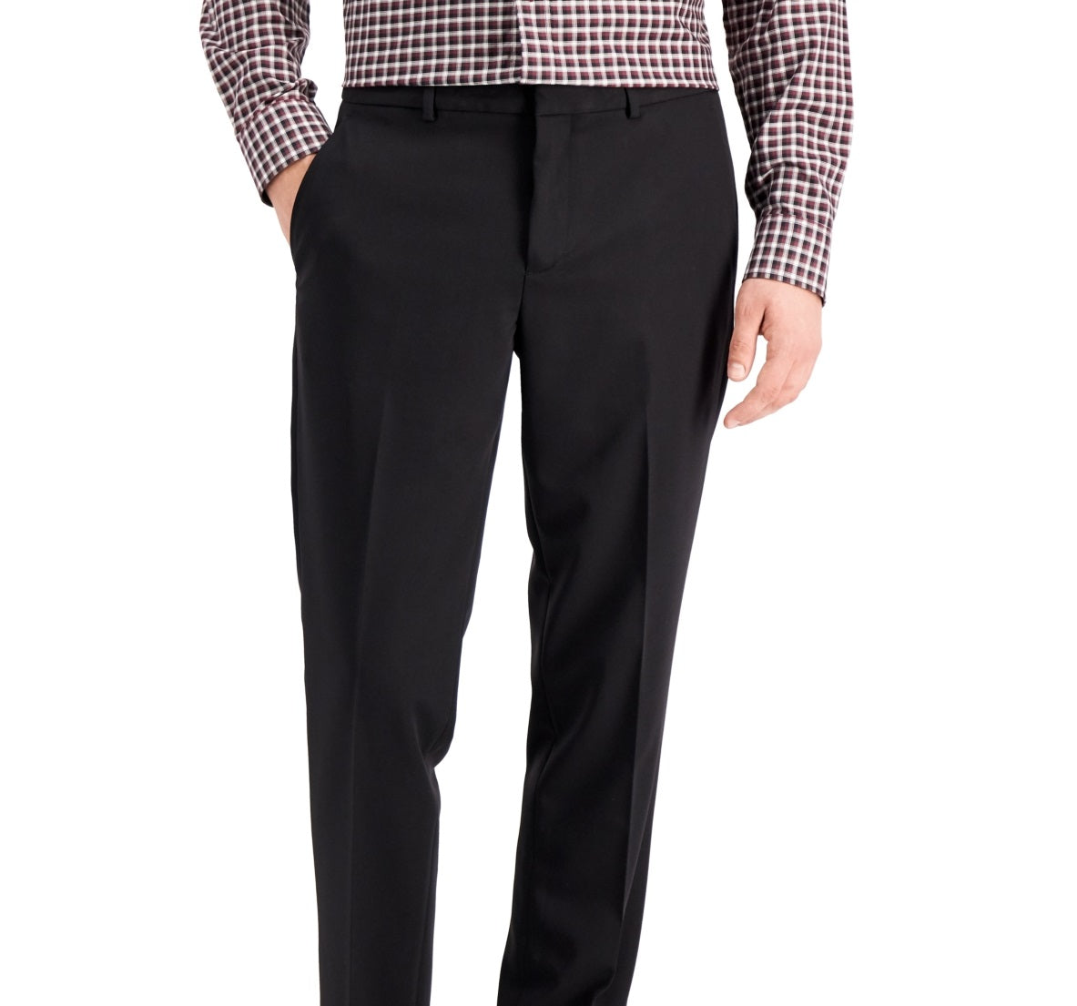 Perry Ellis Men's Modern Fit Stretch Solid Resolution Pants Black Size 34X29