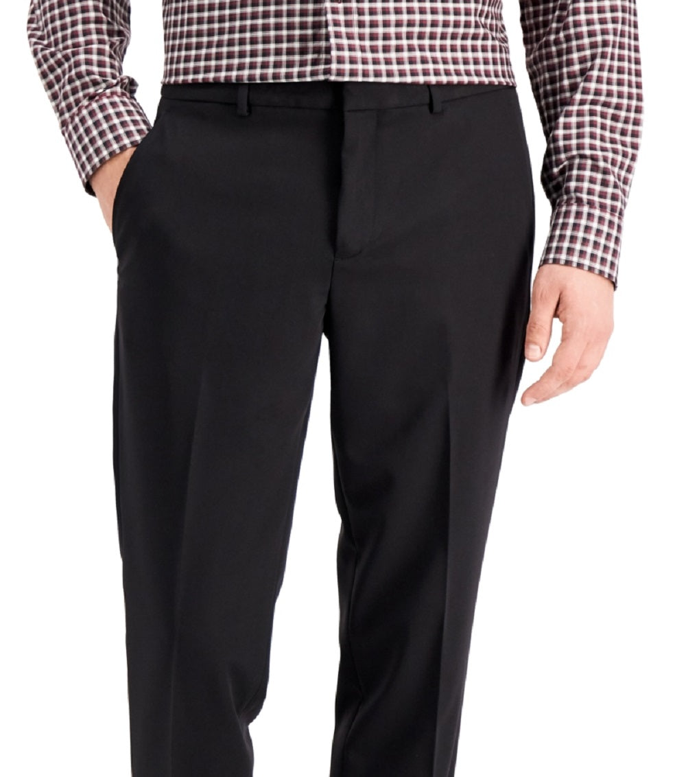 Perry Ellis Men's Modern Fit Stretch Solid Resolution Pants Black Size 34X30