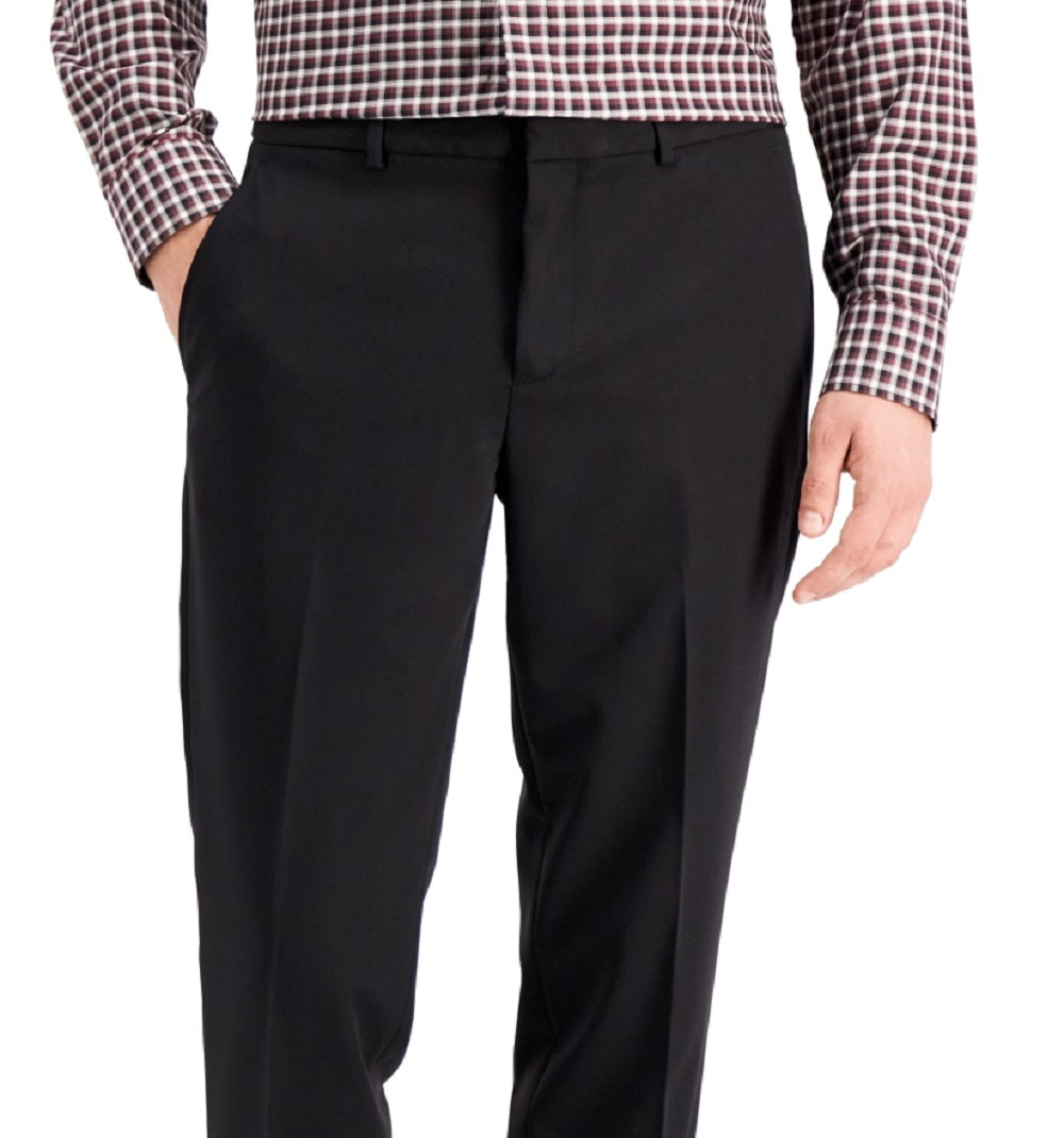 Perry Ellis Men's Modern Fit Stretch Solid Resolution Pants Black Size 42X30