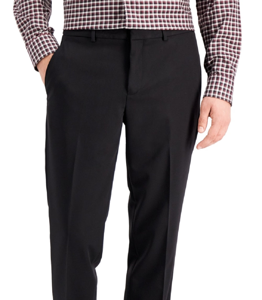 Perry Ellis Men's Modern Fit Stretch Solid Resolution Pants Black Size 38X32