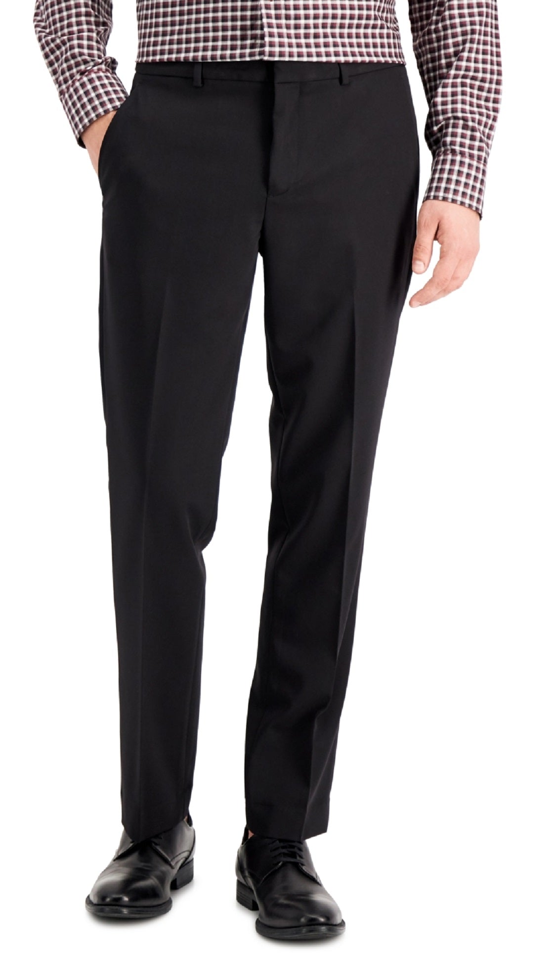 Perry Ellis Men's Modern Fit Stretch Solid Resolution Pants Black Size 40X32
