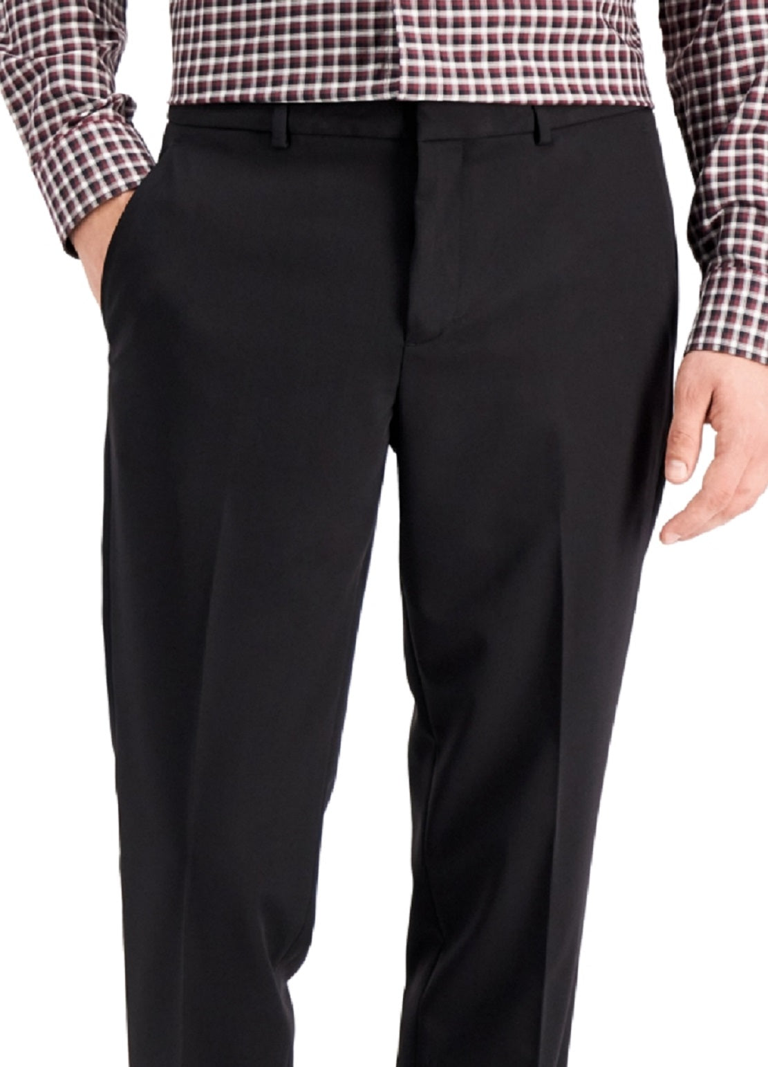 Perry Ellis Men's Modern Fit Stretch Solid Resolution Pants Black Size 40X32