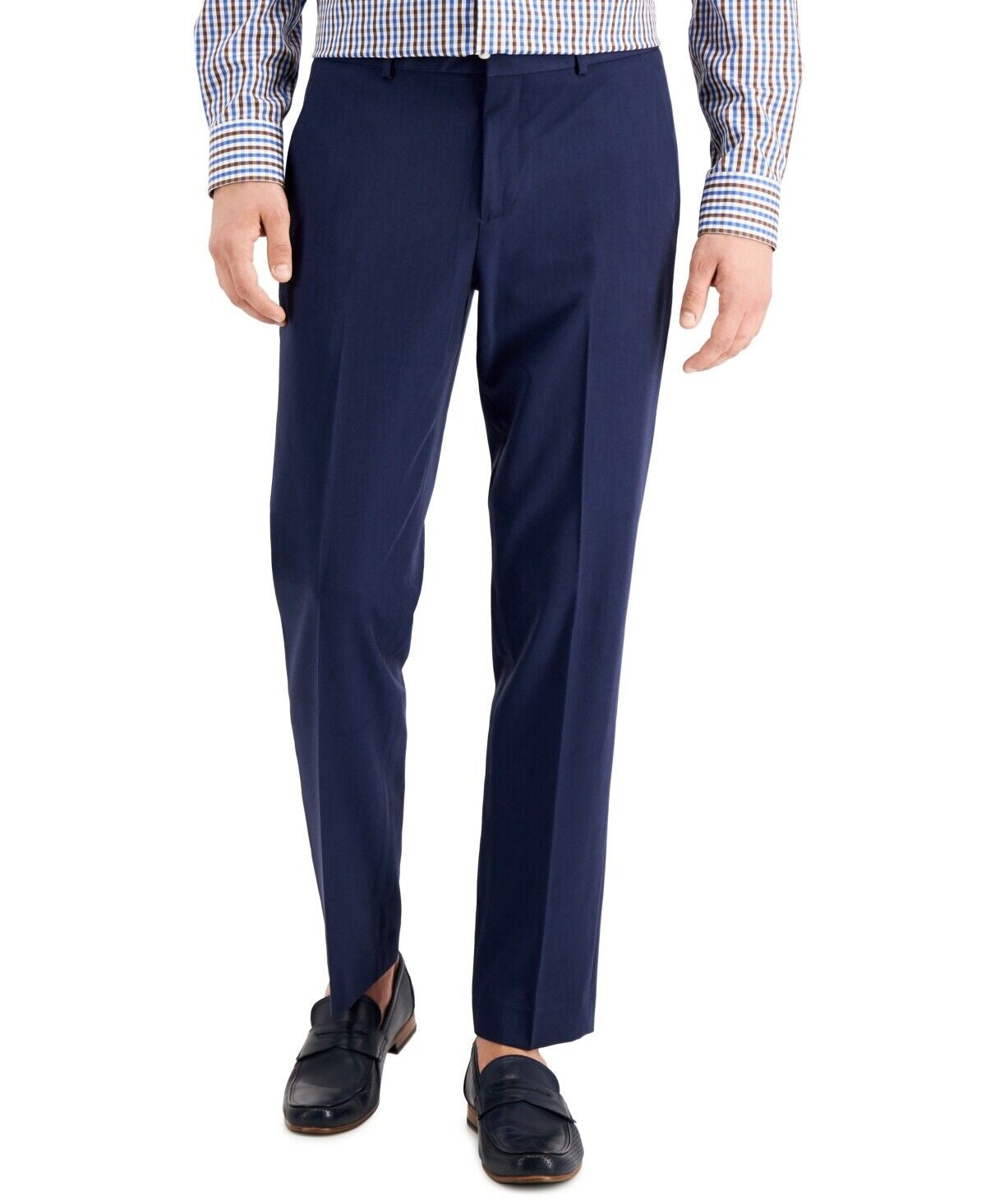 Perry Ellis Men's Modern Fit Stretch Solid Resolution Pants Blue Size 34X30