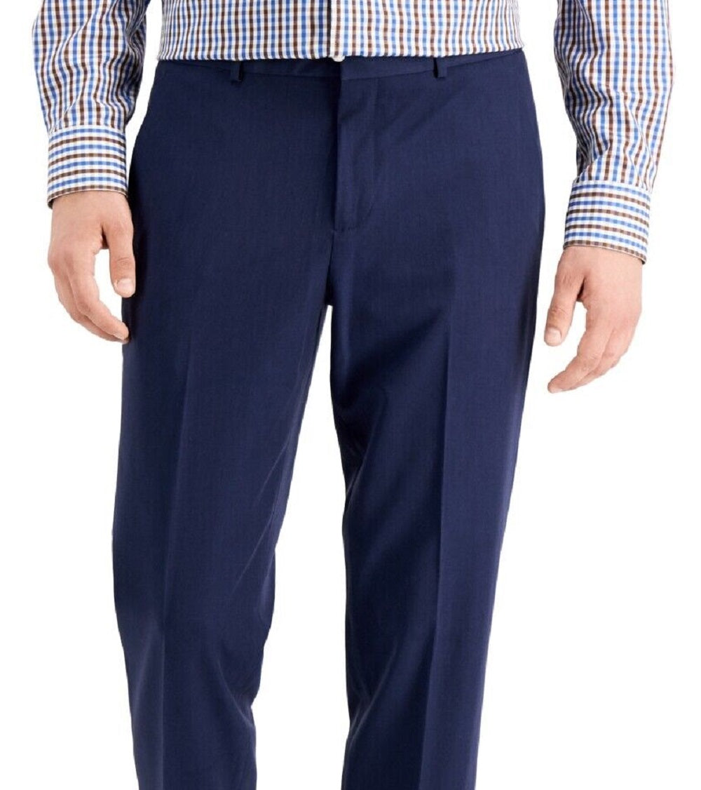 Perry Ellis Men's Modern Fit Stretch Solid Resolution Pants Blue Size 34X30