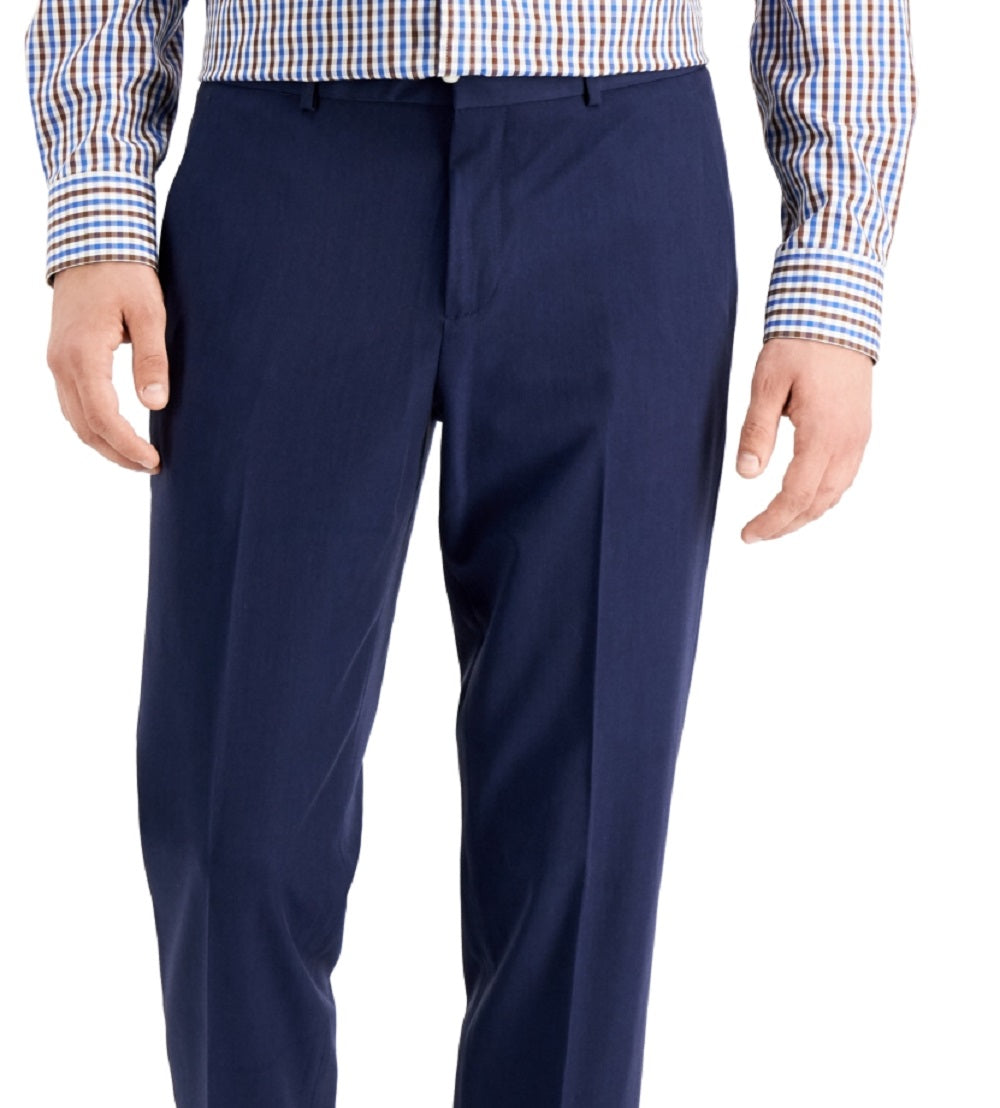 Perry Ellis Men's Modern Fit Stretch Solid Resolution Pants Blue Size 42X30